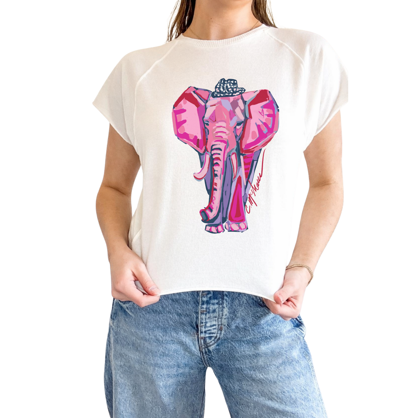 "Elephant Love" Edgy-Short Sleeve Shirt