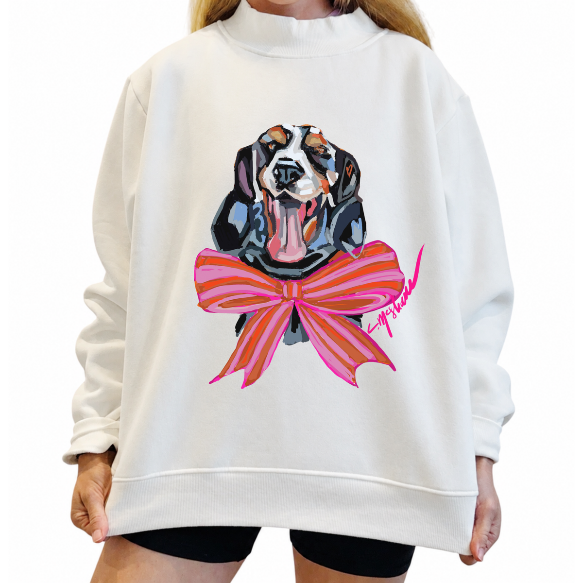 "Hound Love" Mock Neck (One Size)