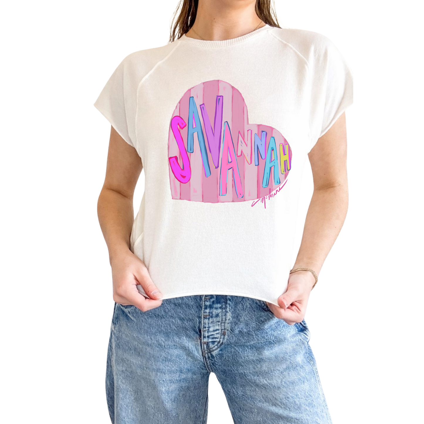 "Savannah Love" Edgy-Short Sleeve Shirt