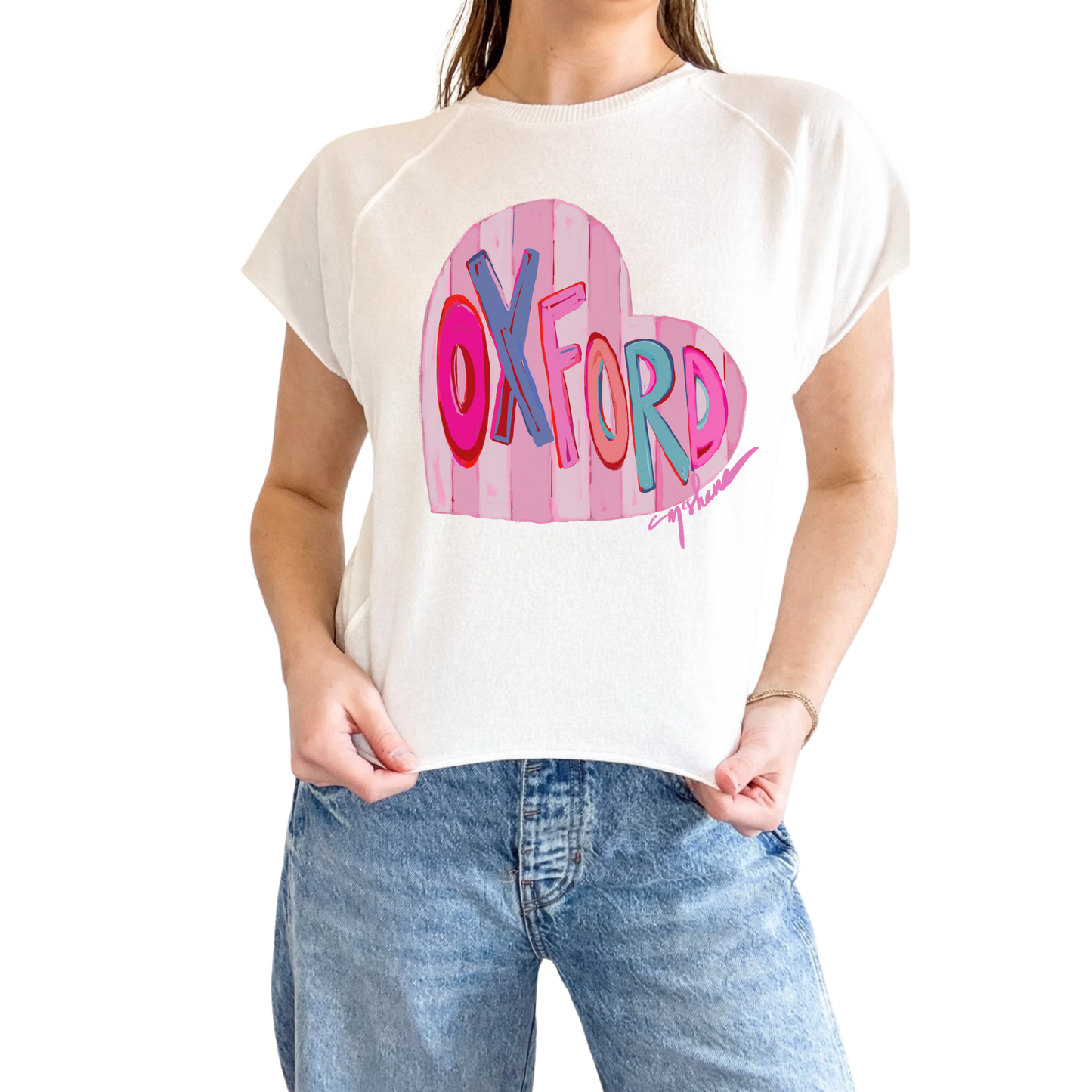 "Oxford Love" Edgy-Short Sleeve Shirt