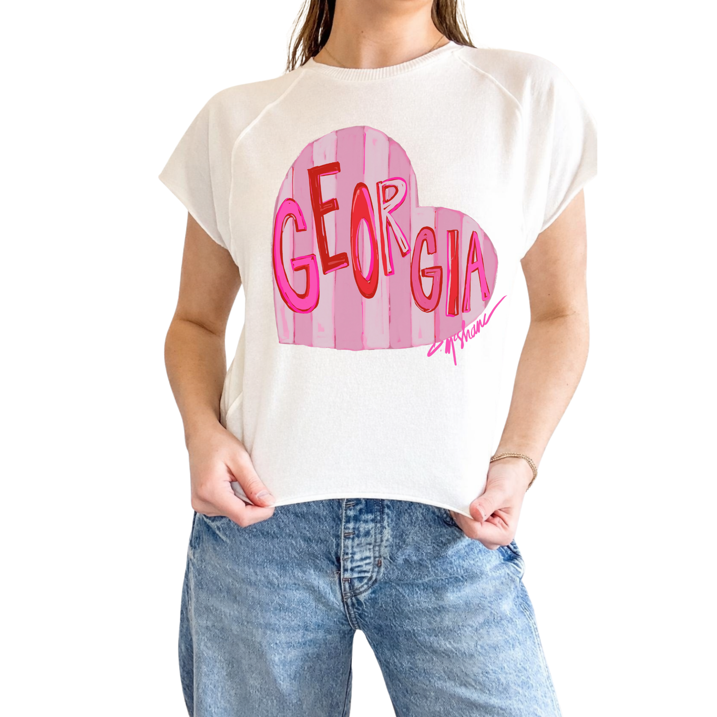"Georgia Love" Edgy-Short Sleeve Shirt