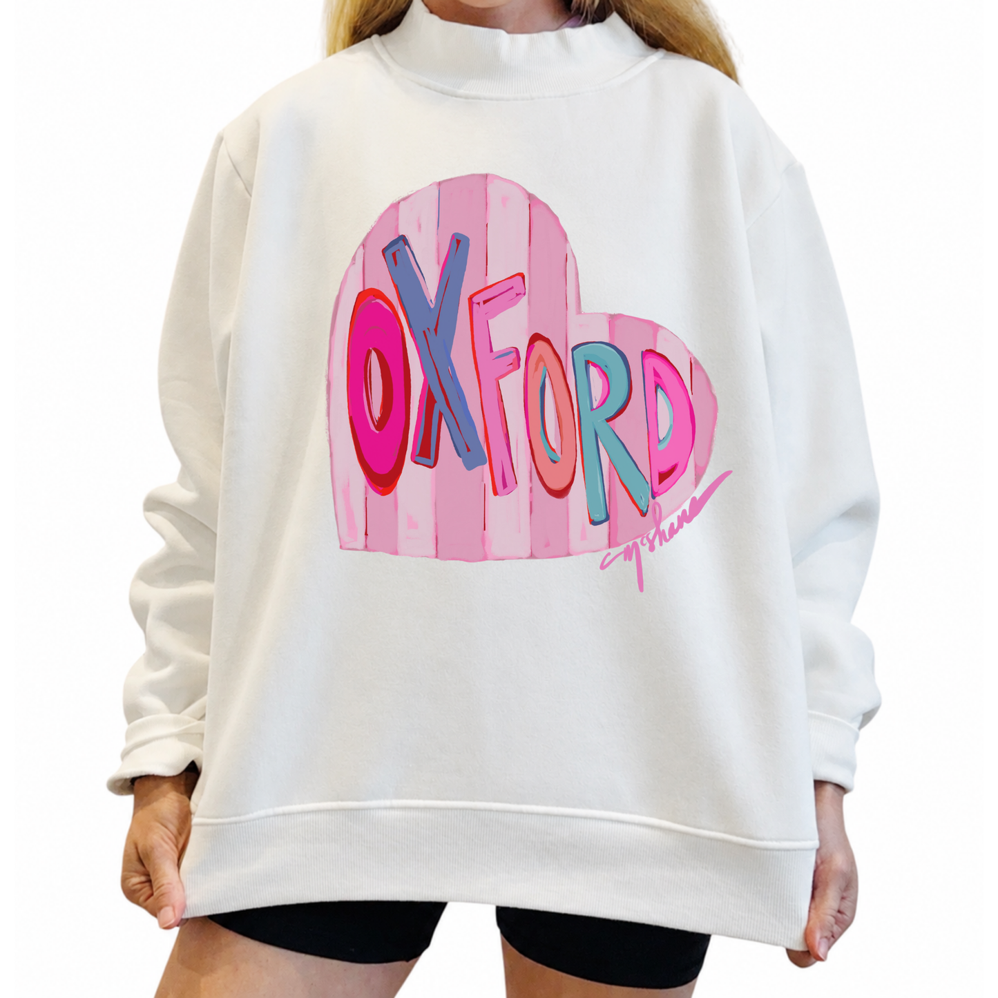 "Oxford Love" Mock Neck (One Size)