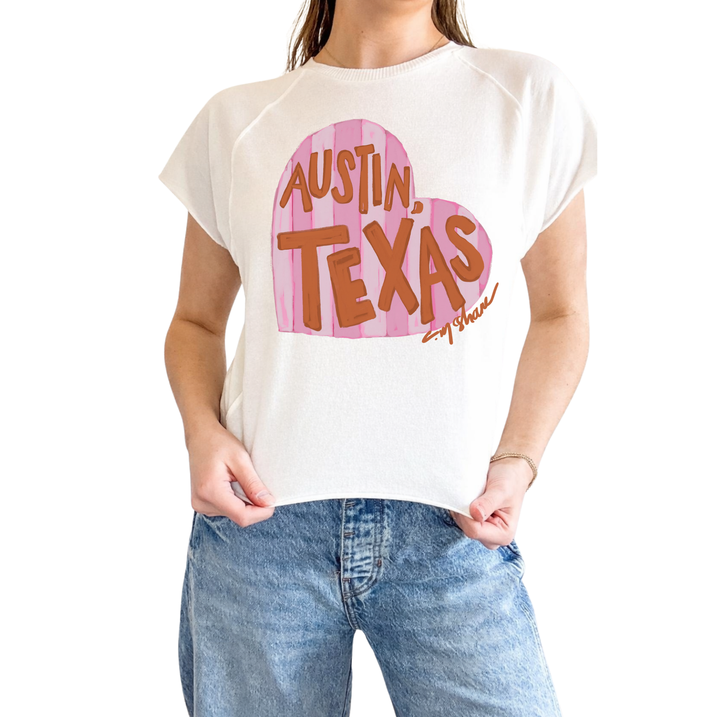 "Austin Love" Edgy-Short Sleeve Shirt