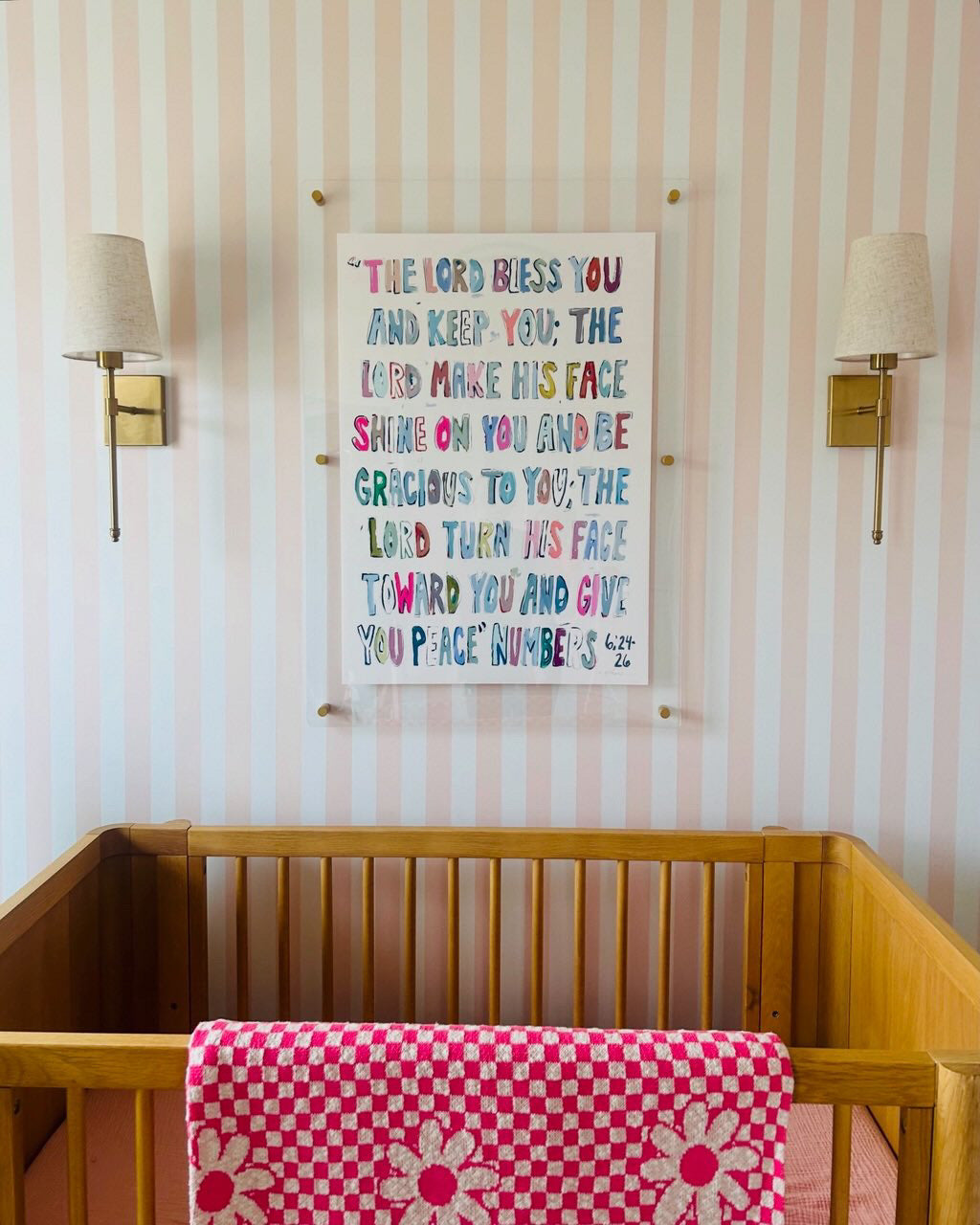 Numbers 6: 24-26 PINKS on paper