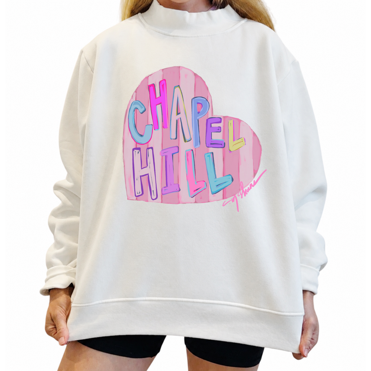 "Chapel Hill Love" Mock Neck (One Size)