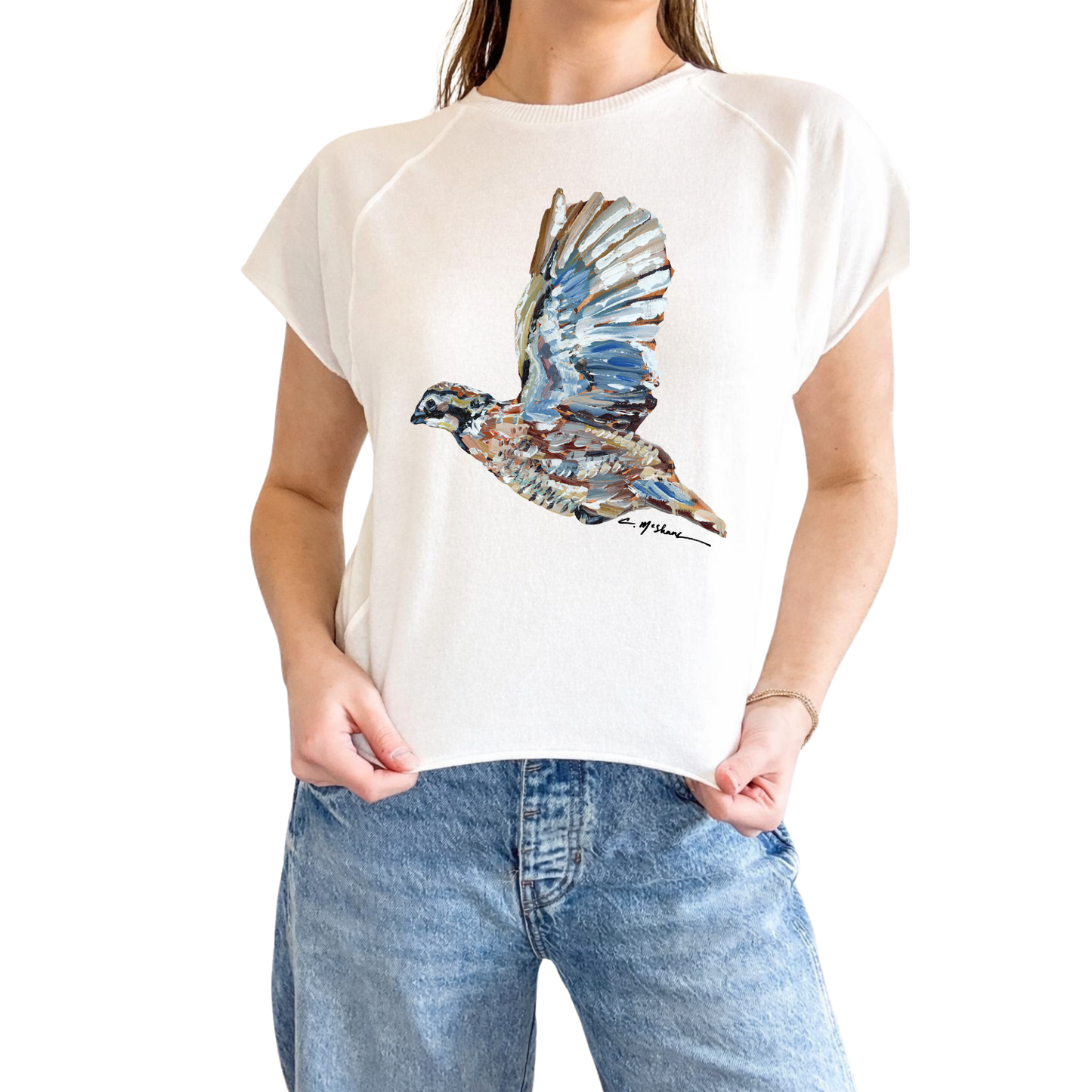 "Quaint Quail" Edgy-Short Sleeve Shirt