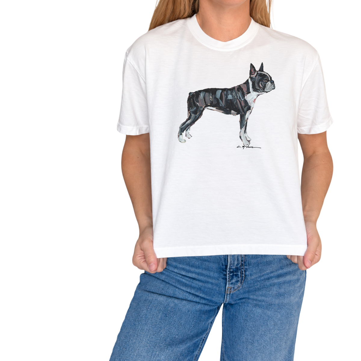 "Boston Terrier" Dog Comfort Color Art-T-shirt
