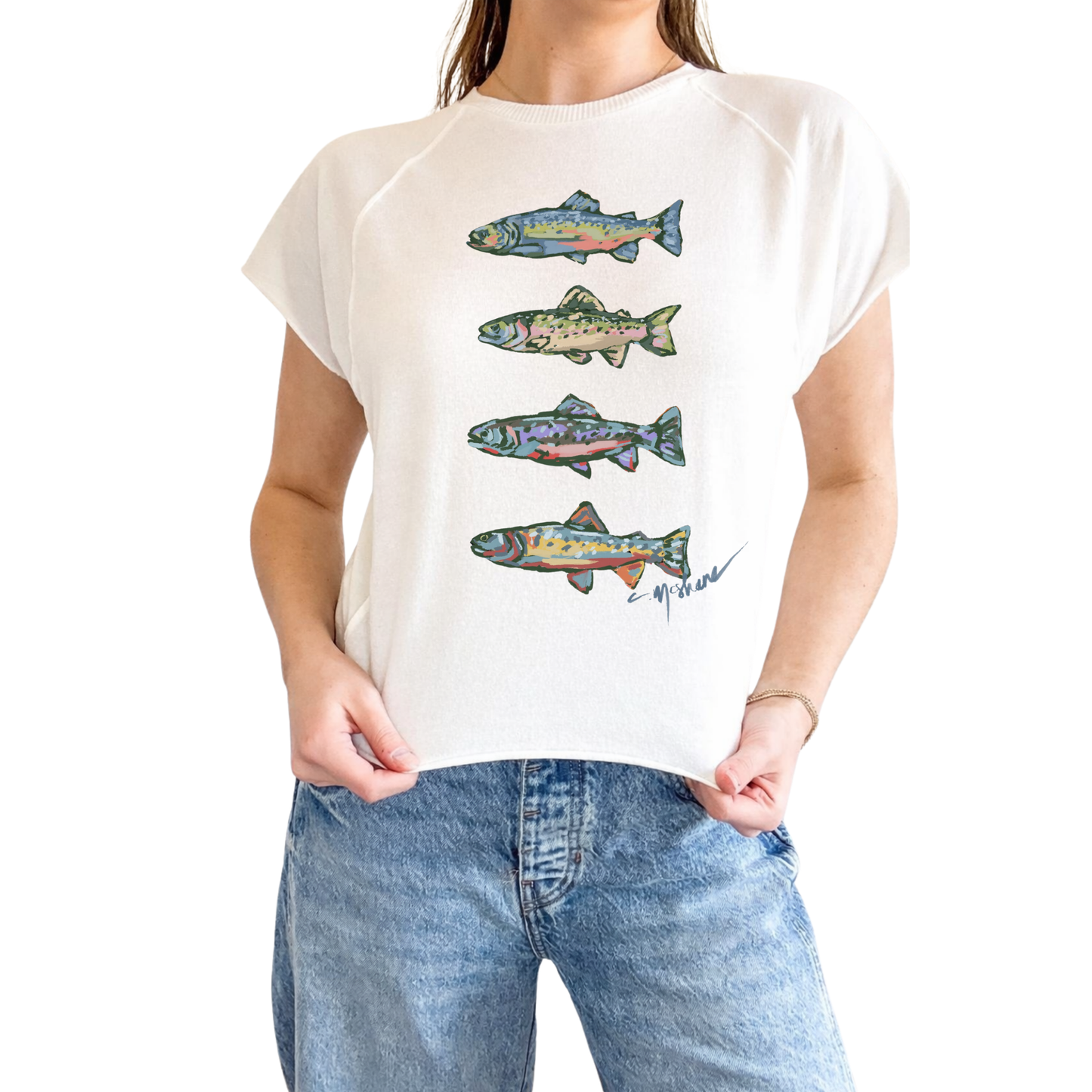 "Trout Love" Edgy-Short Sleeve Shirt