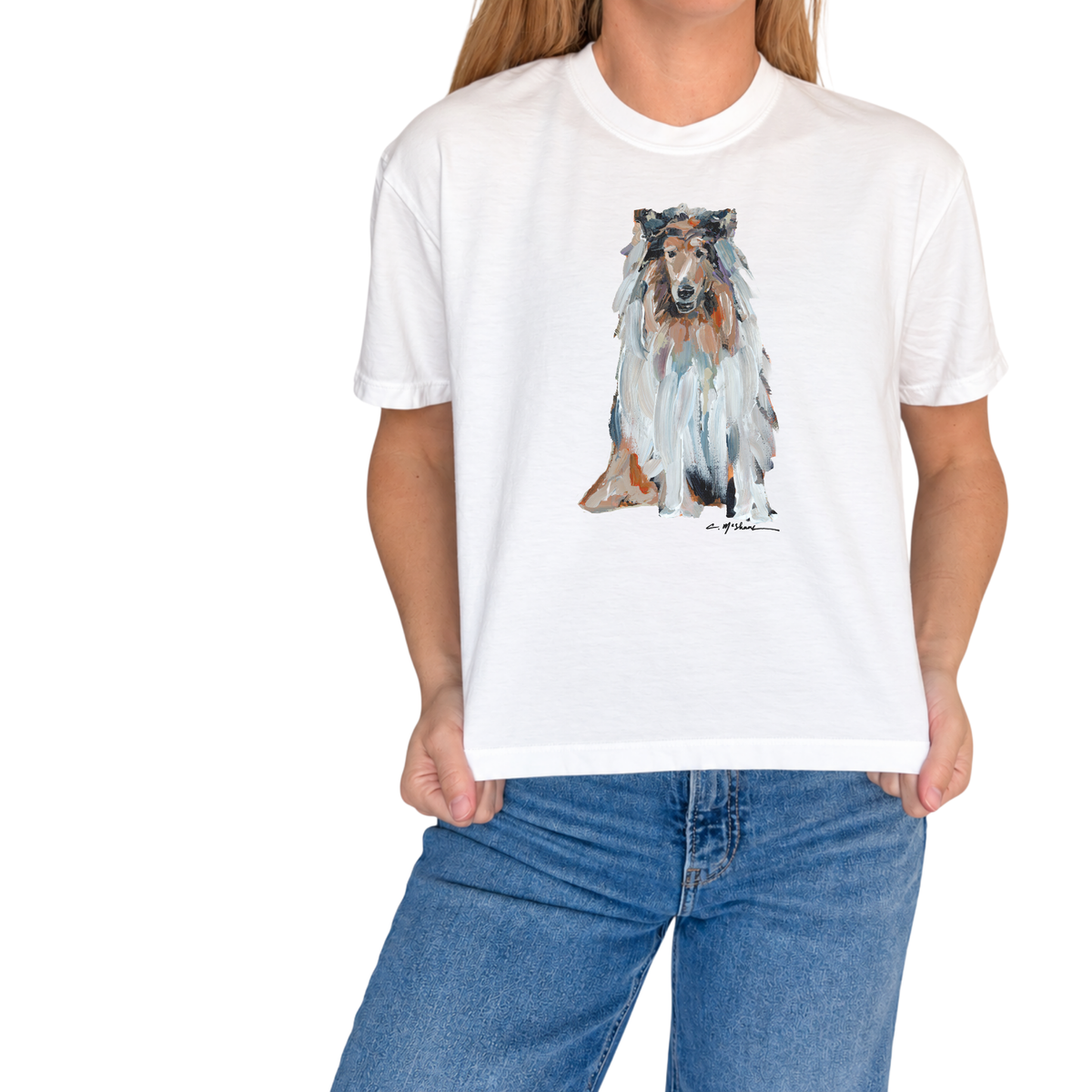 "Rough Collie" Dog Comfort Color Art-T-shirt