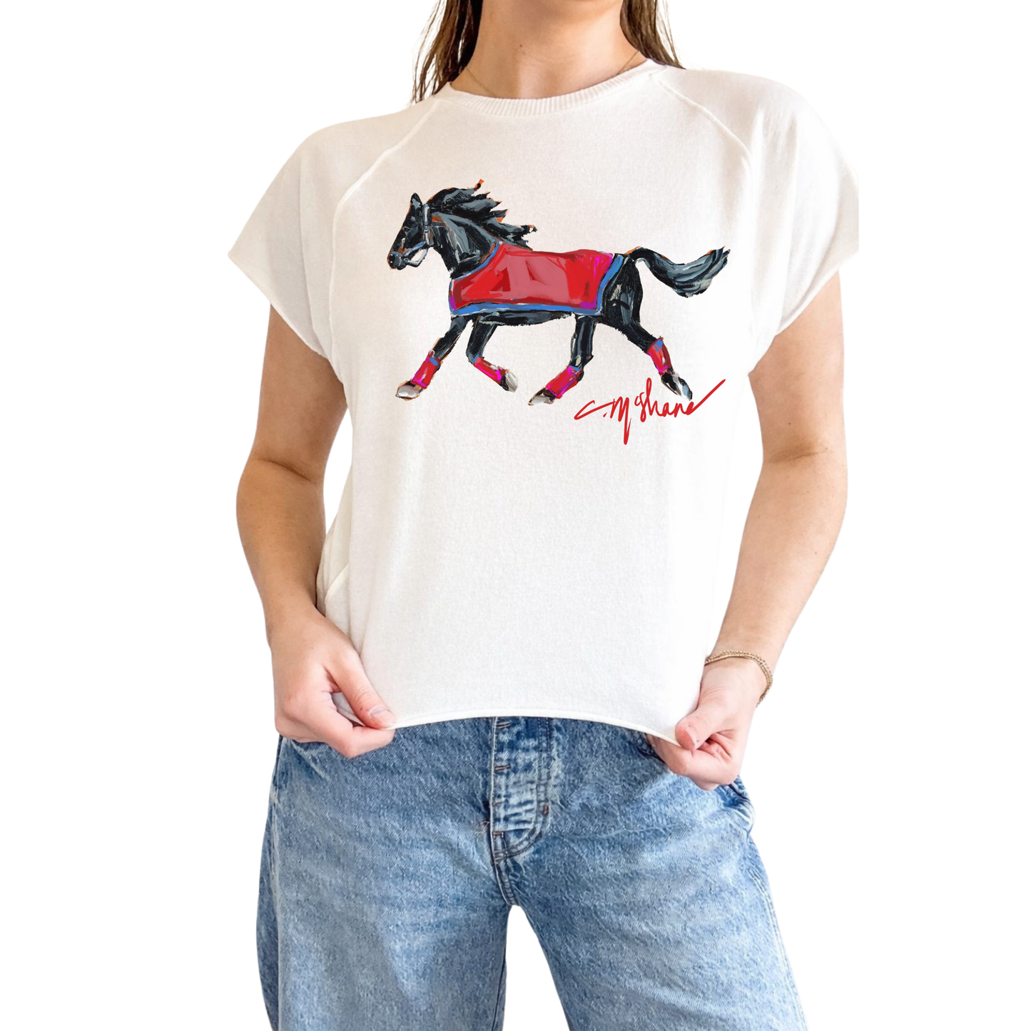 "Midnight Mustang" Edgy-Short Sleeve Shirt