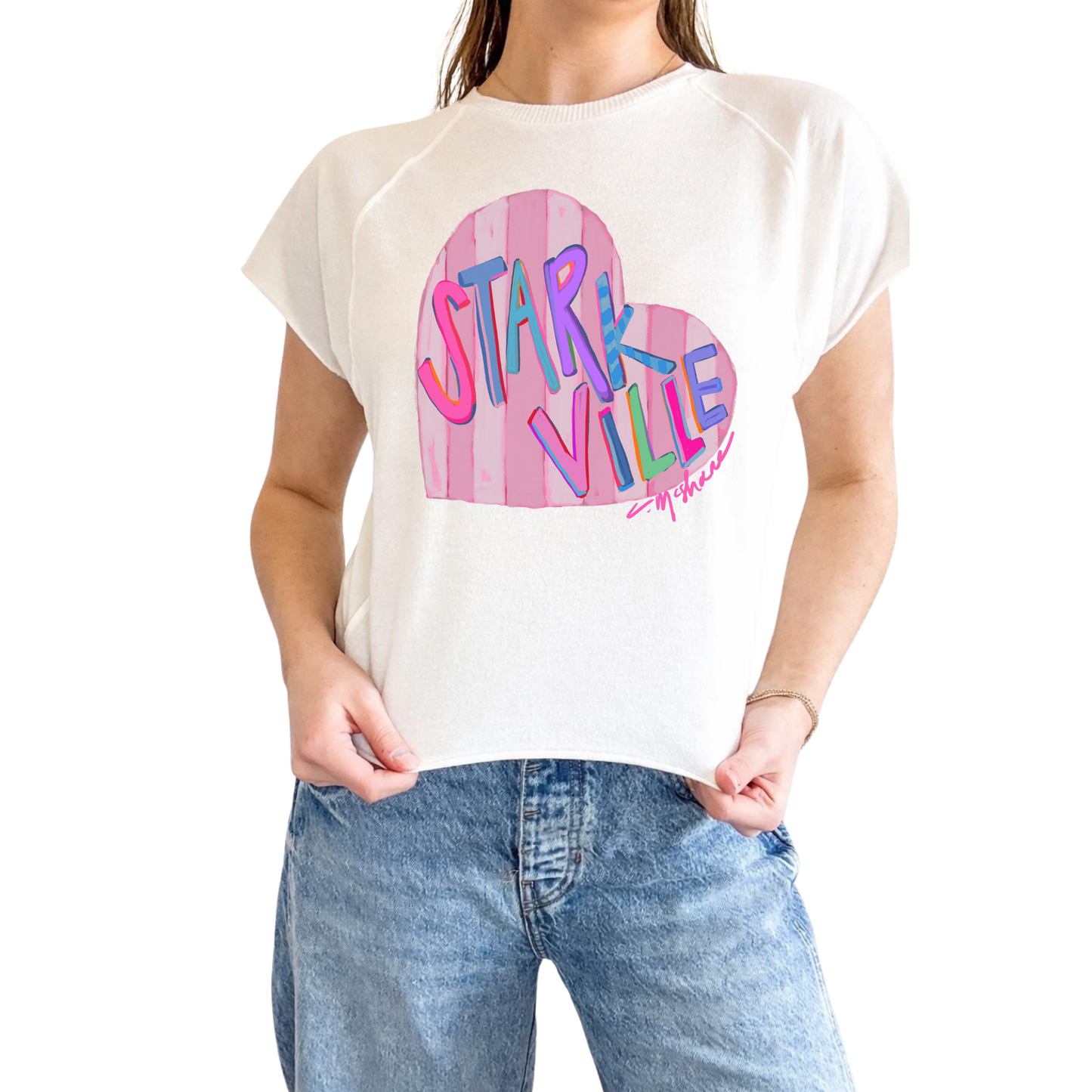 "Starkville Love" Edgy-Short Sleeve Shirt