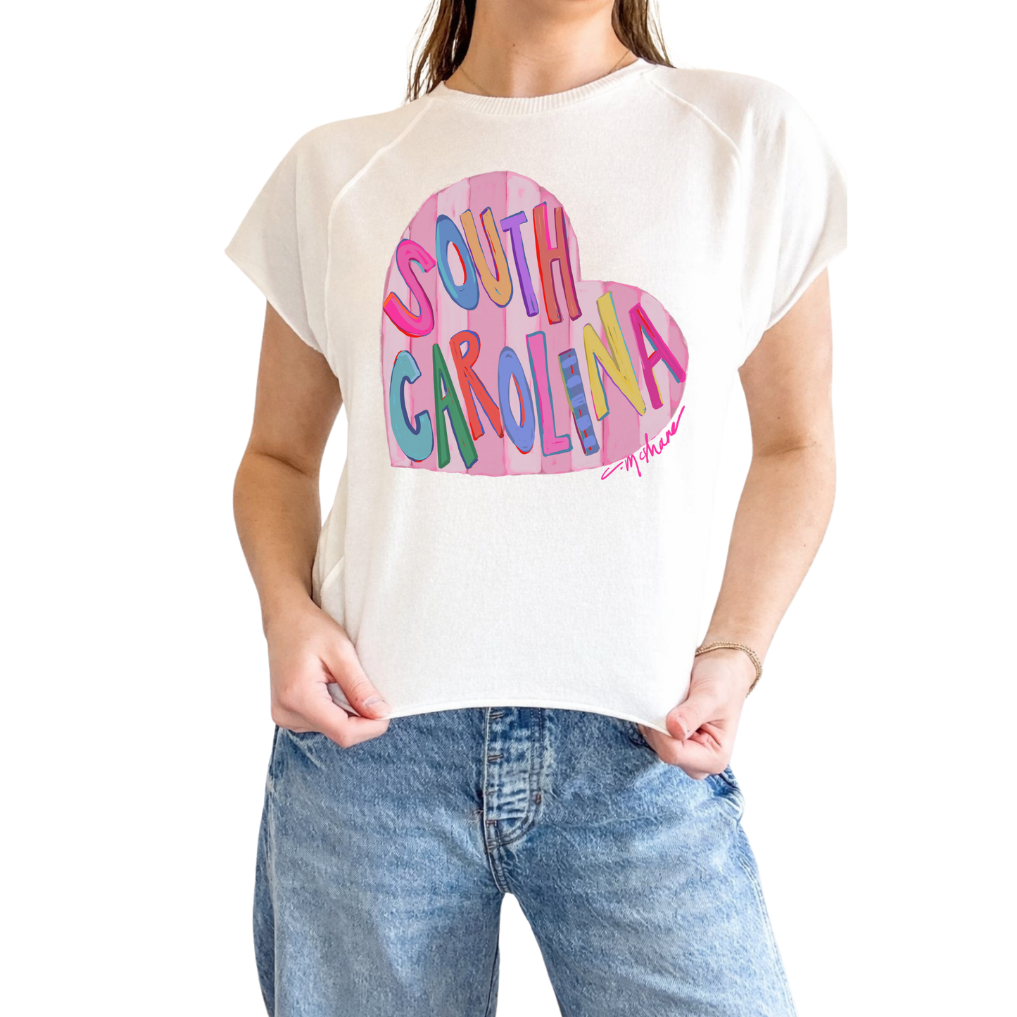 "South Carolina Love" Edgy-Short Sleeve Shirt