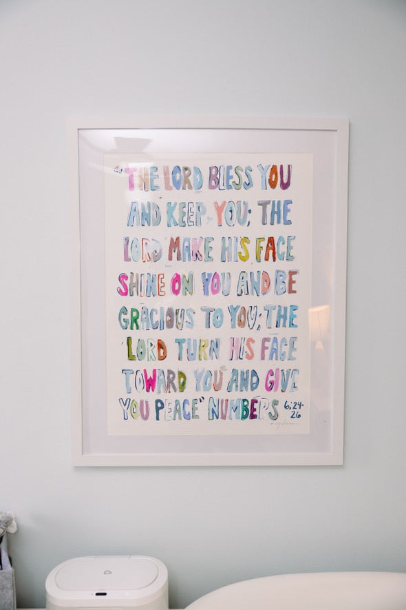 Numbers 6: 24-26 PINKS on paper