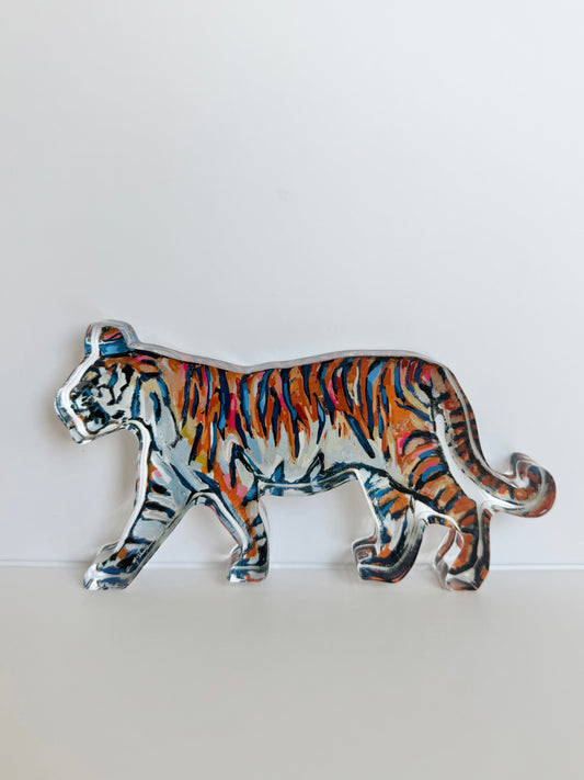 "Tiger Blues Standing" acrylic shelfie