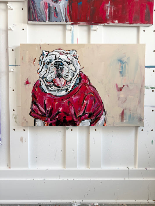 Original Bulldog Red on canvas (Never Released)