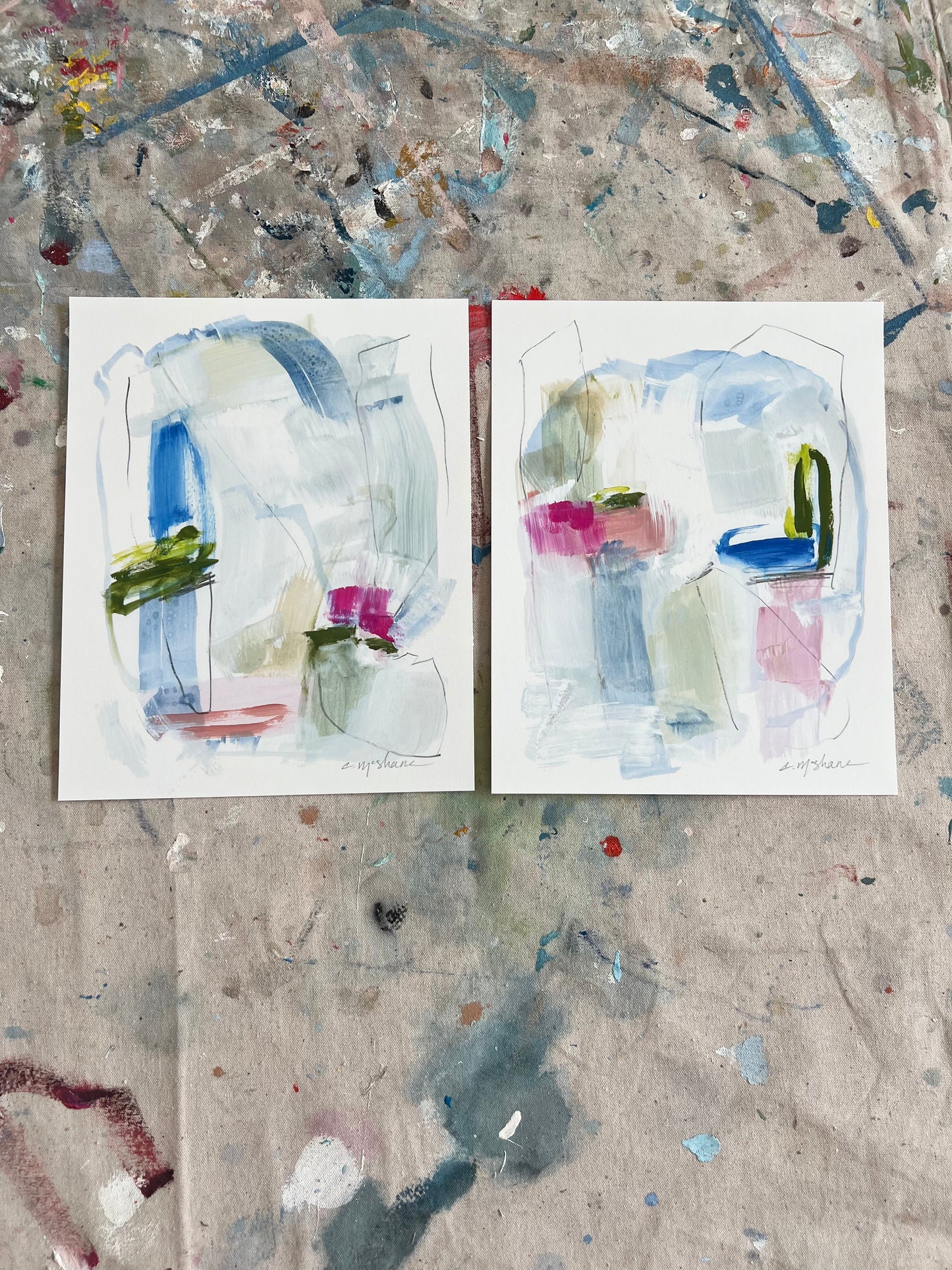 "Brighter Days" hand signed paper prints (set of 2)