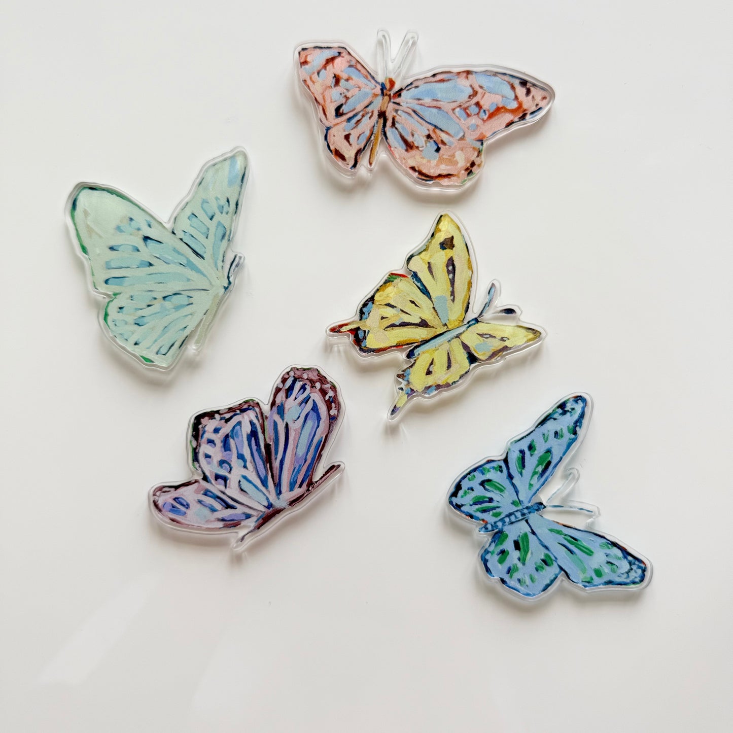 Butterfly Kisses Acrylic Magnets | Interchangeable Tabletop & Refrigerator Magnet