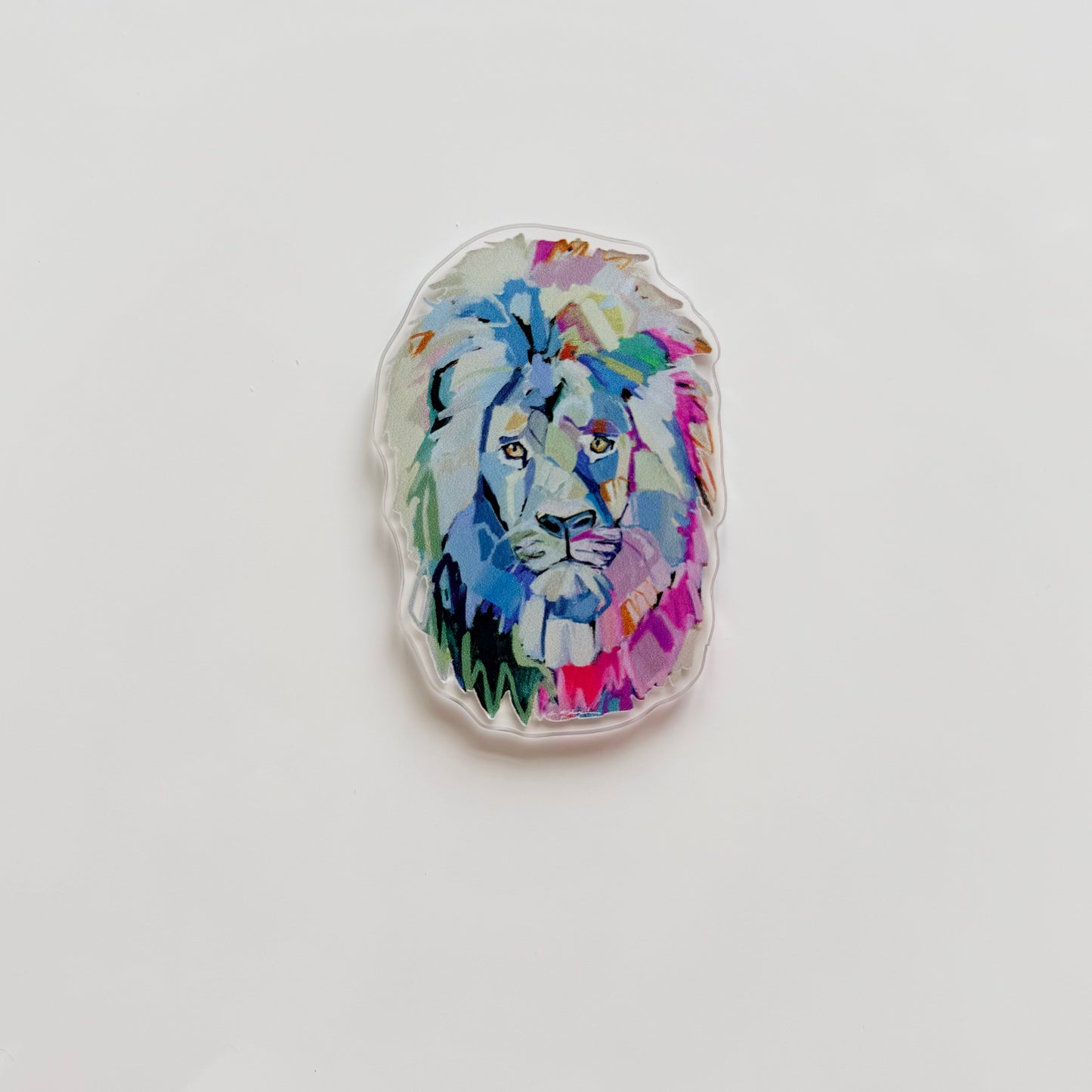 Noble Lion Acrylic Magnet | Interchangeable Tabletop & Refrigerator Magnet