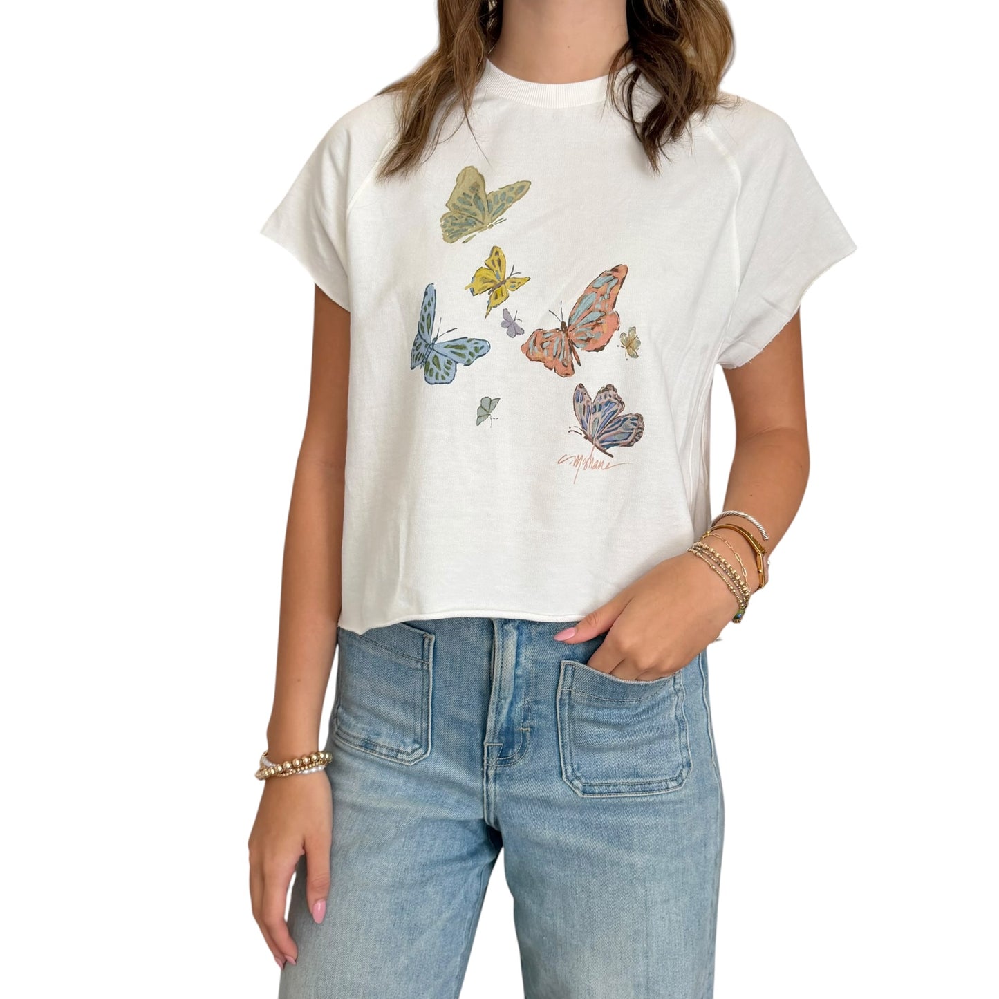 "Butterfly Love" Edgy-Short Sleeve Shirt