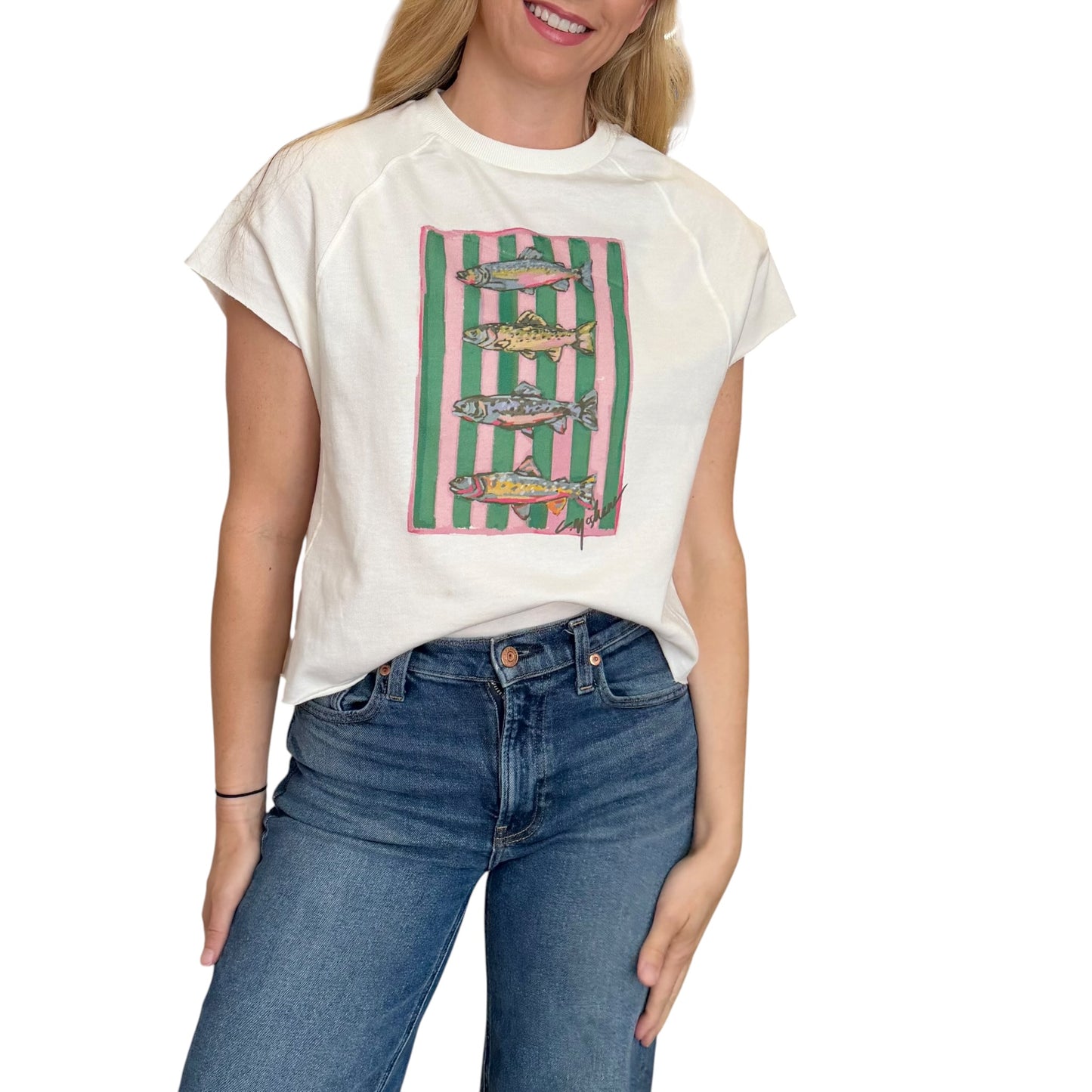 "Reel Cute" Trout Fish Edgy-Short Sleeve Shirt