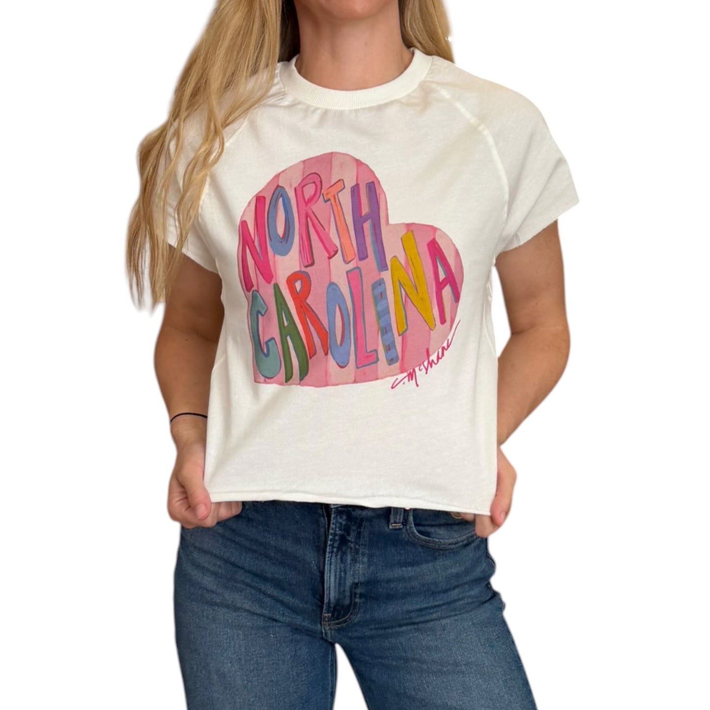 "North Carolina Love" Edgy-Short Sleeve Shirt