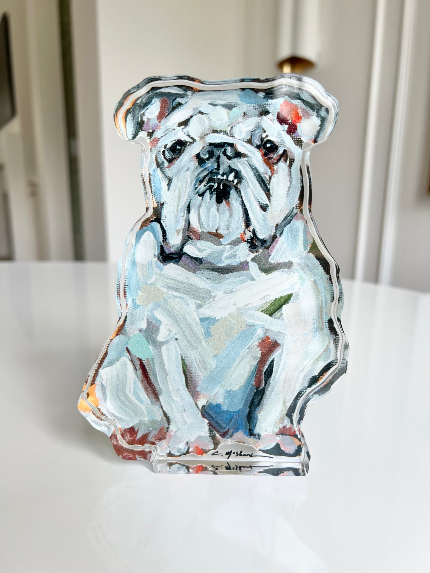 "Bulldog White" acrylic