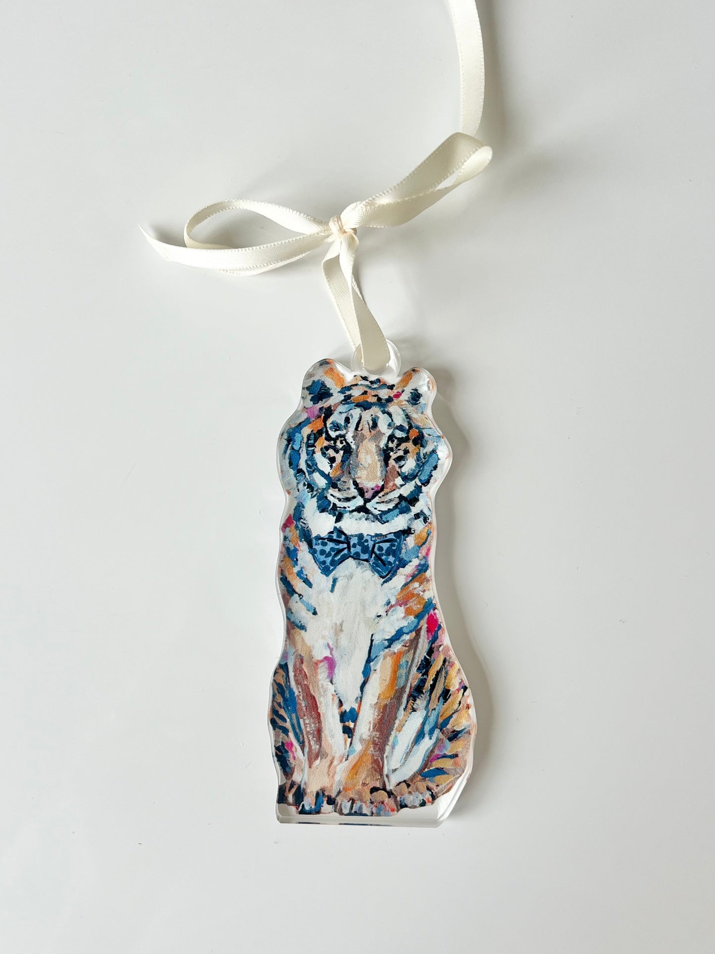 Tiger blue bow tie (Ornament)