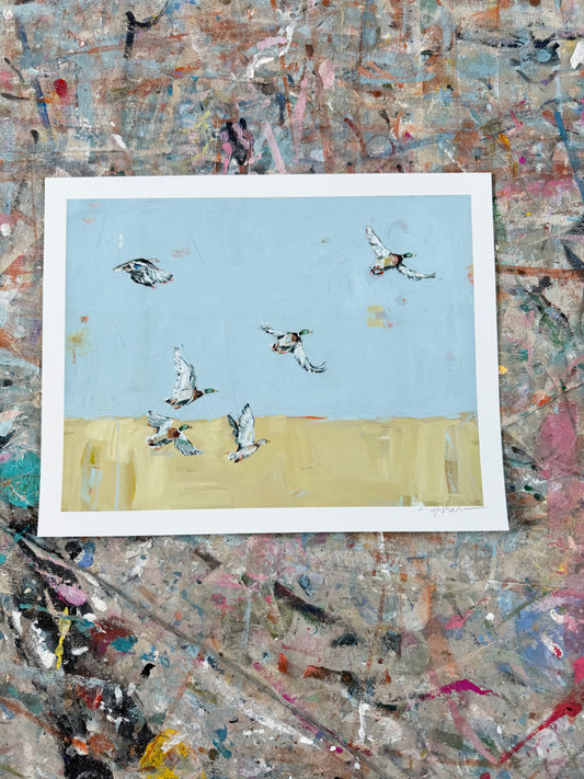 "Here We Go Again" hand signed paper print