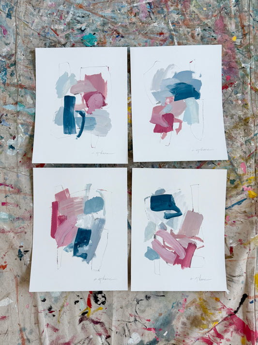 Original Abstract (Set of 4)