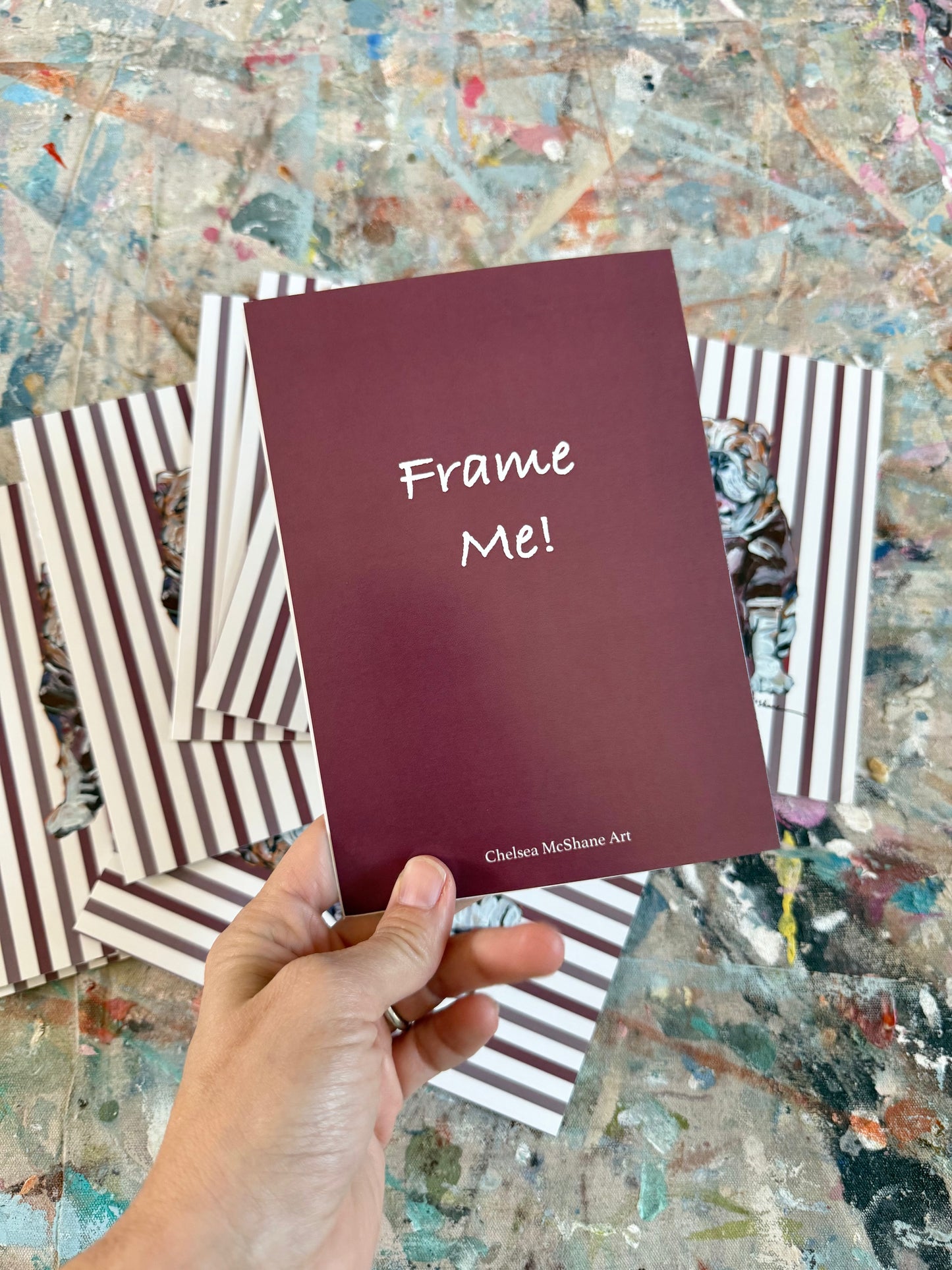 "Bulldog Maroon" Framable Card Pack of 10