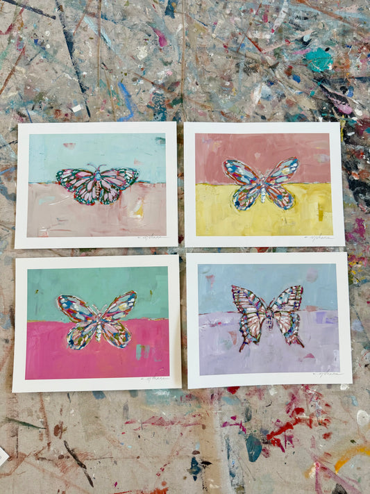 "Butterfly Kisses" 10X8 hand signed paper prints (set of 4)