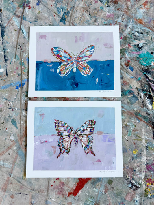 "Butterfly Kisses" 10X8 hand signed paper prints (set of 2)