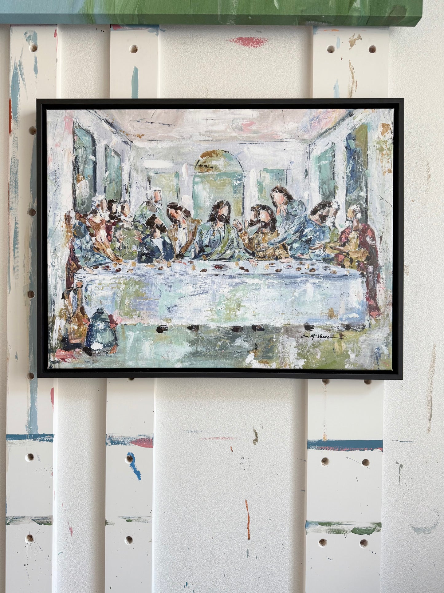 "Legacy Meal I" canvas print with black frame