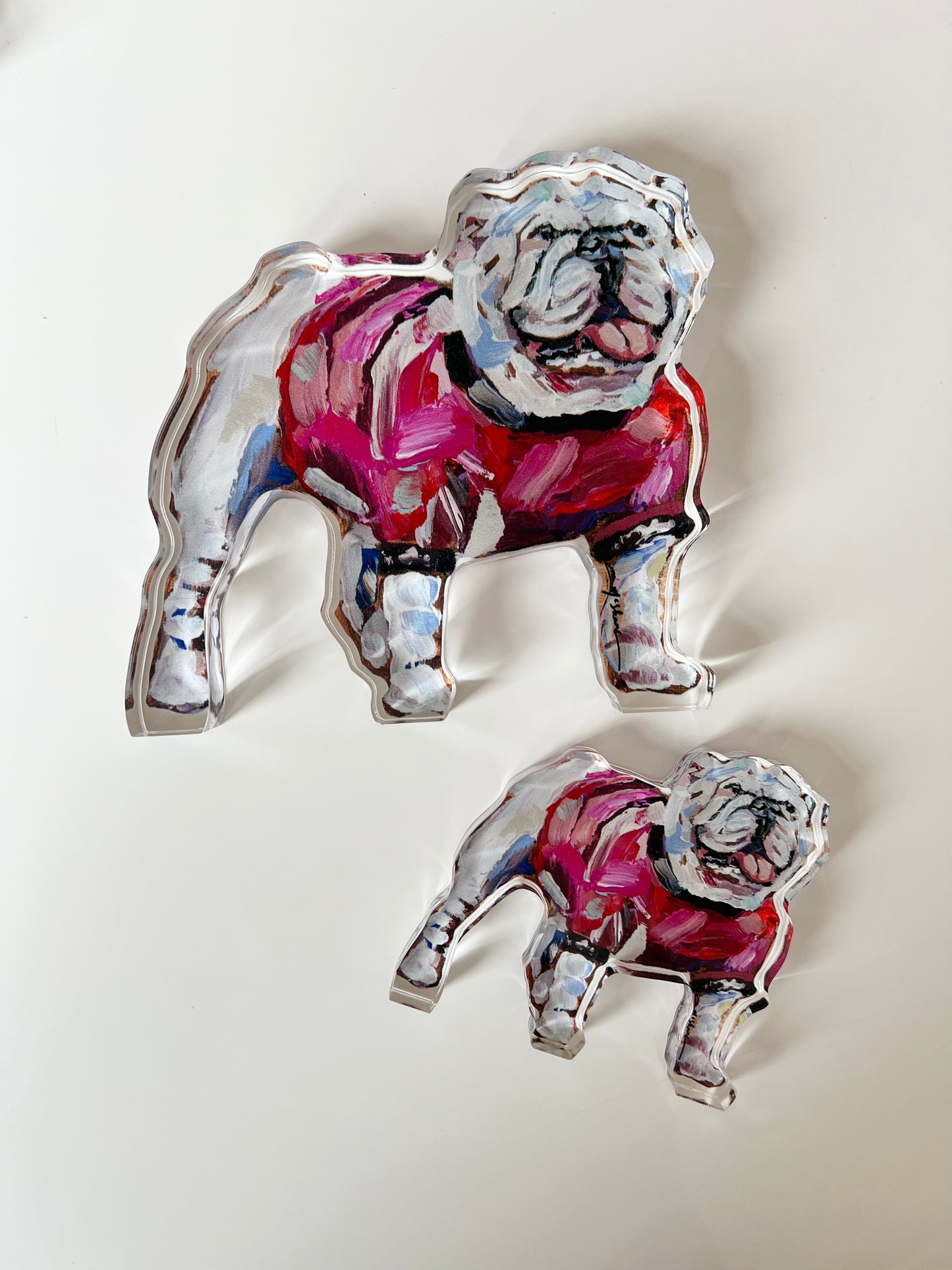 "Bulldog Red" acrylic