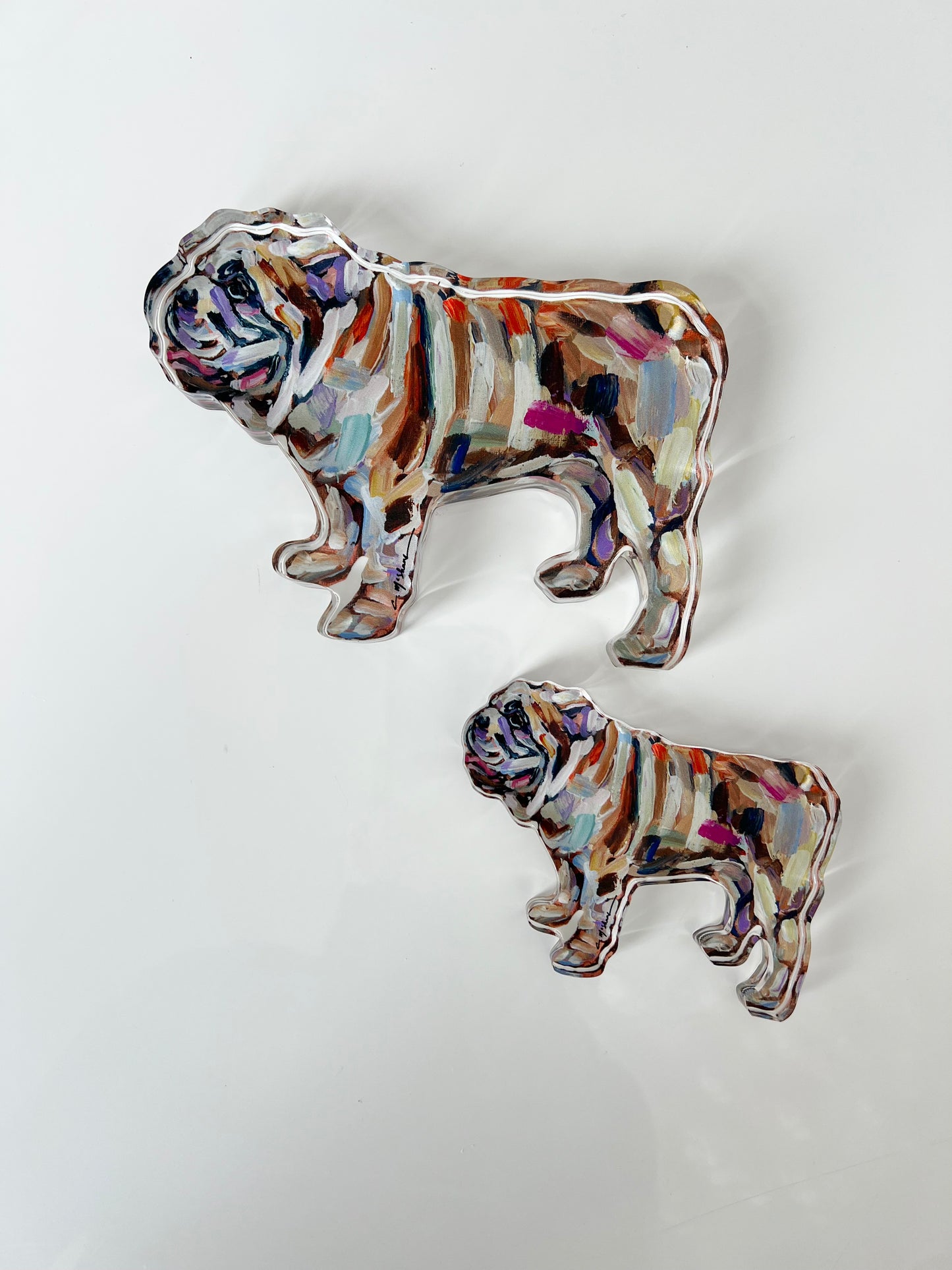 "Bulldog Abstract" acrylic