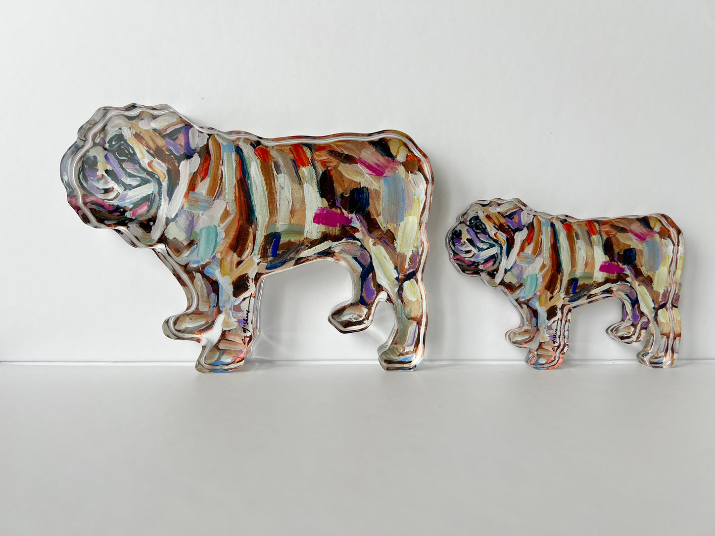 "Bulldog Abstract" acrylic