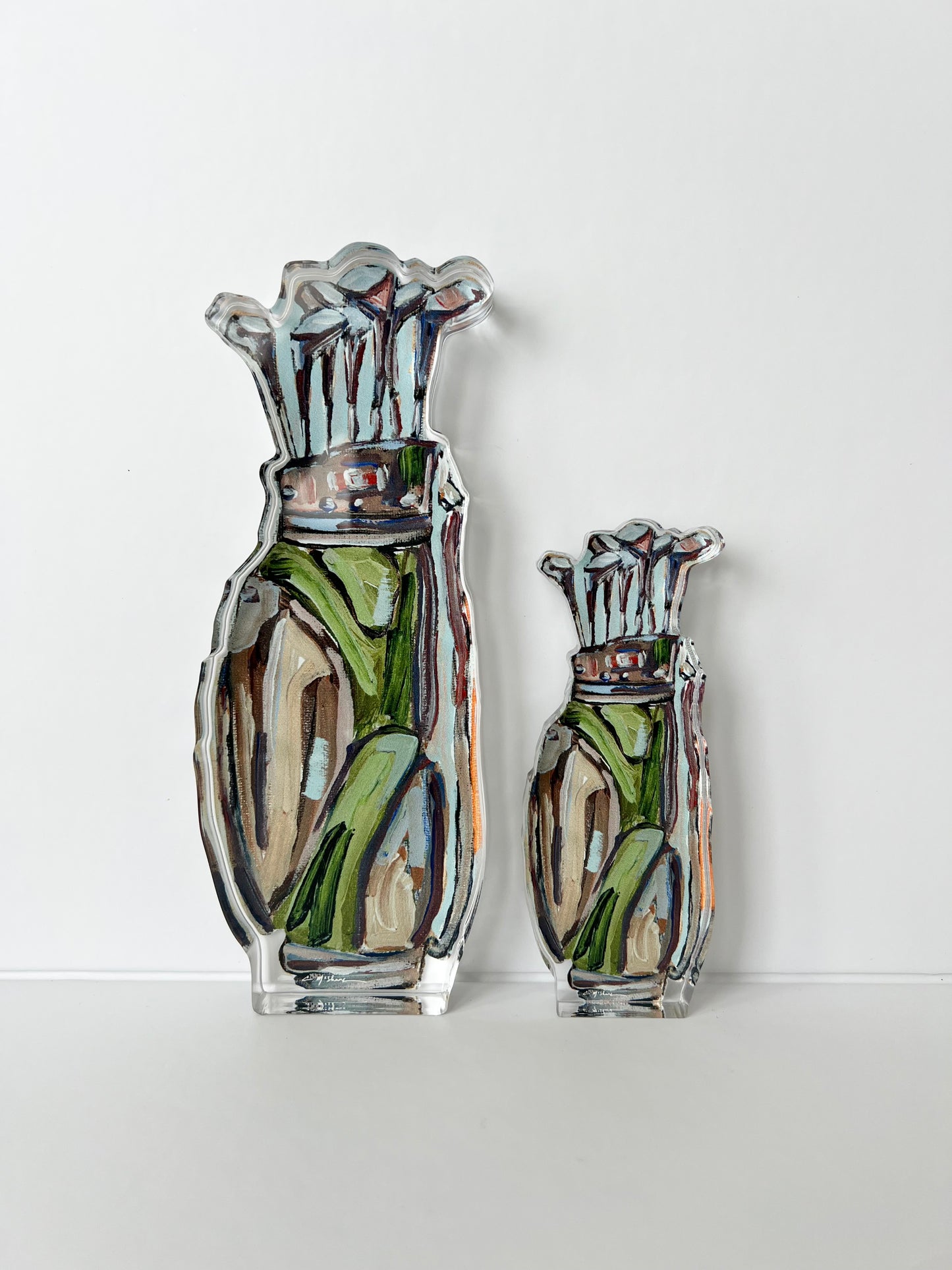 "Golf Clubs" acrylic