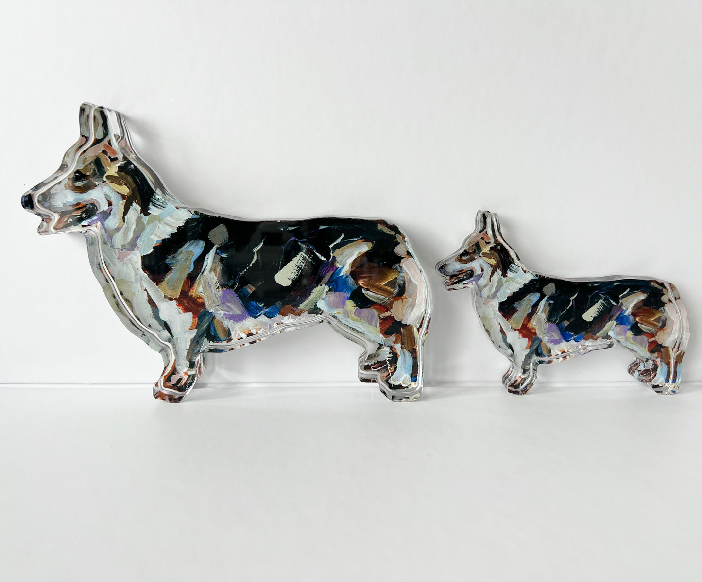 "Corgi Tri" acrylic