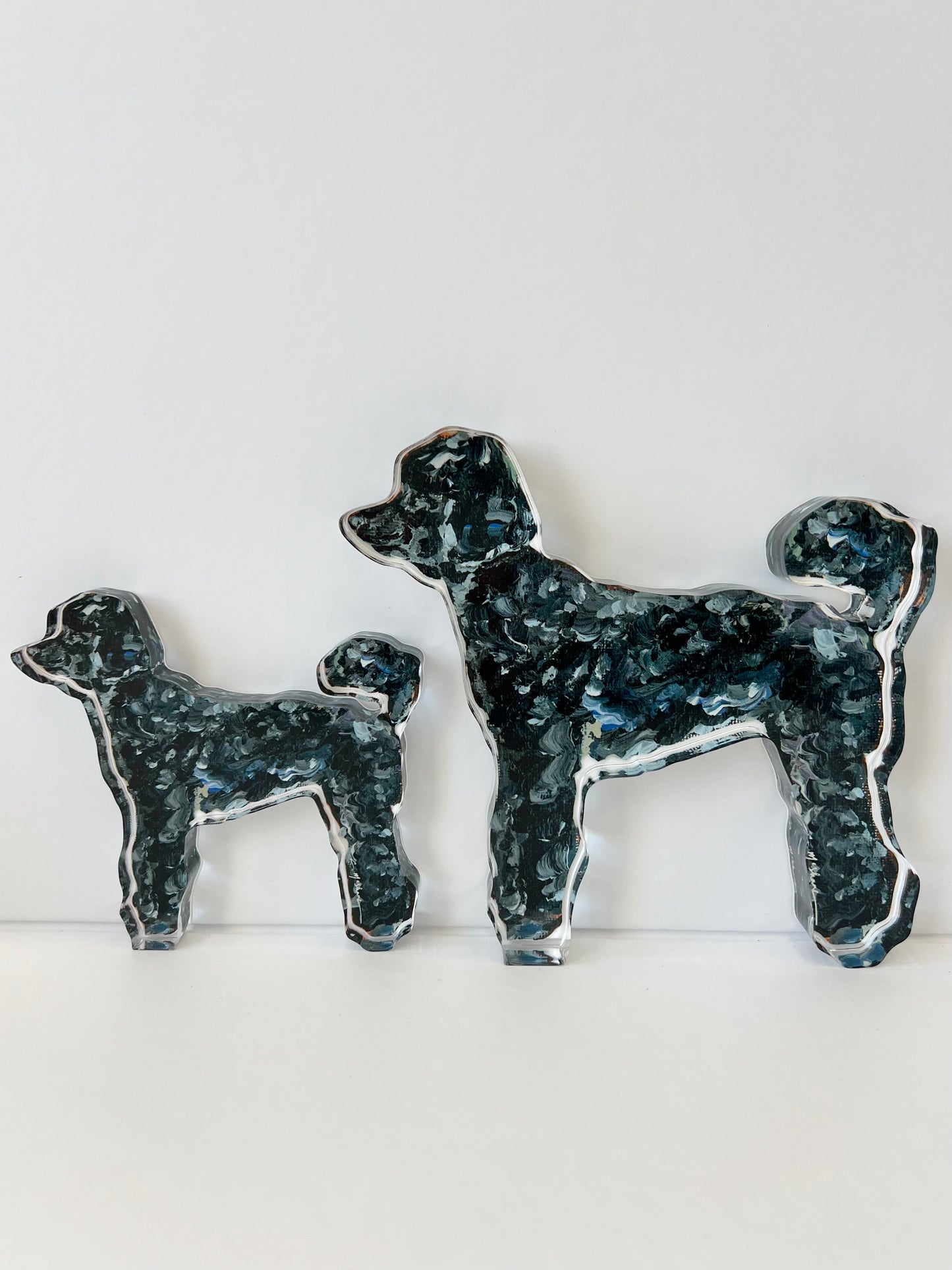 "Poodle Black" acrylic