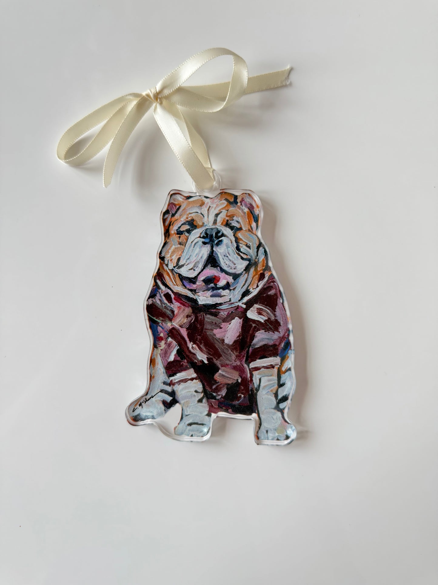 Bulldog Maroon (Ornament)