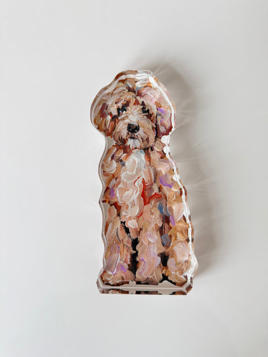 doodle goldendoodle dog decor tabletop acrylic