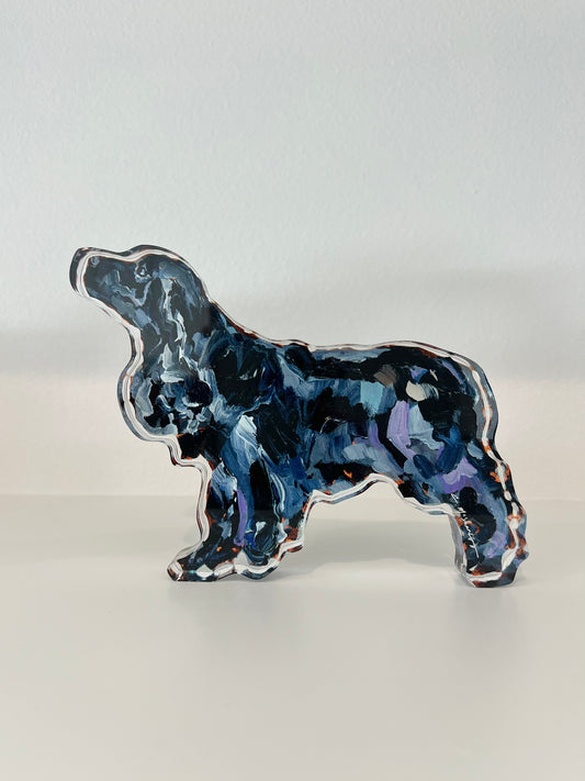 "English Cocker Spaniel (Black)" acrylic