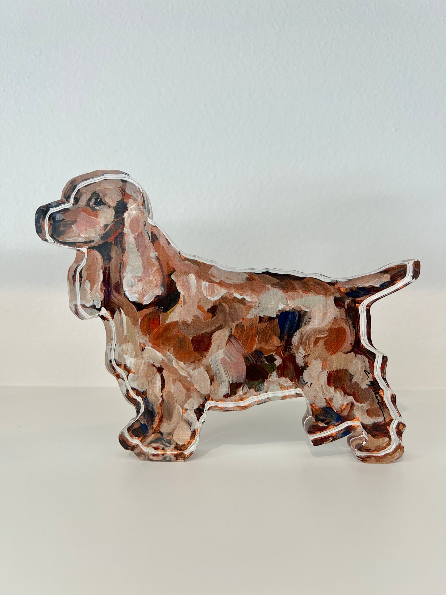 "English Cocker Spaniel (Golden/red)" acrylic