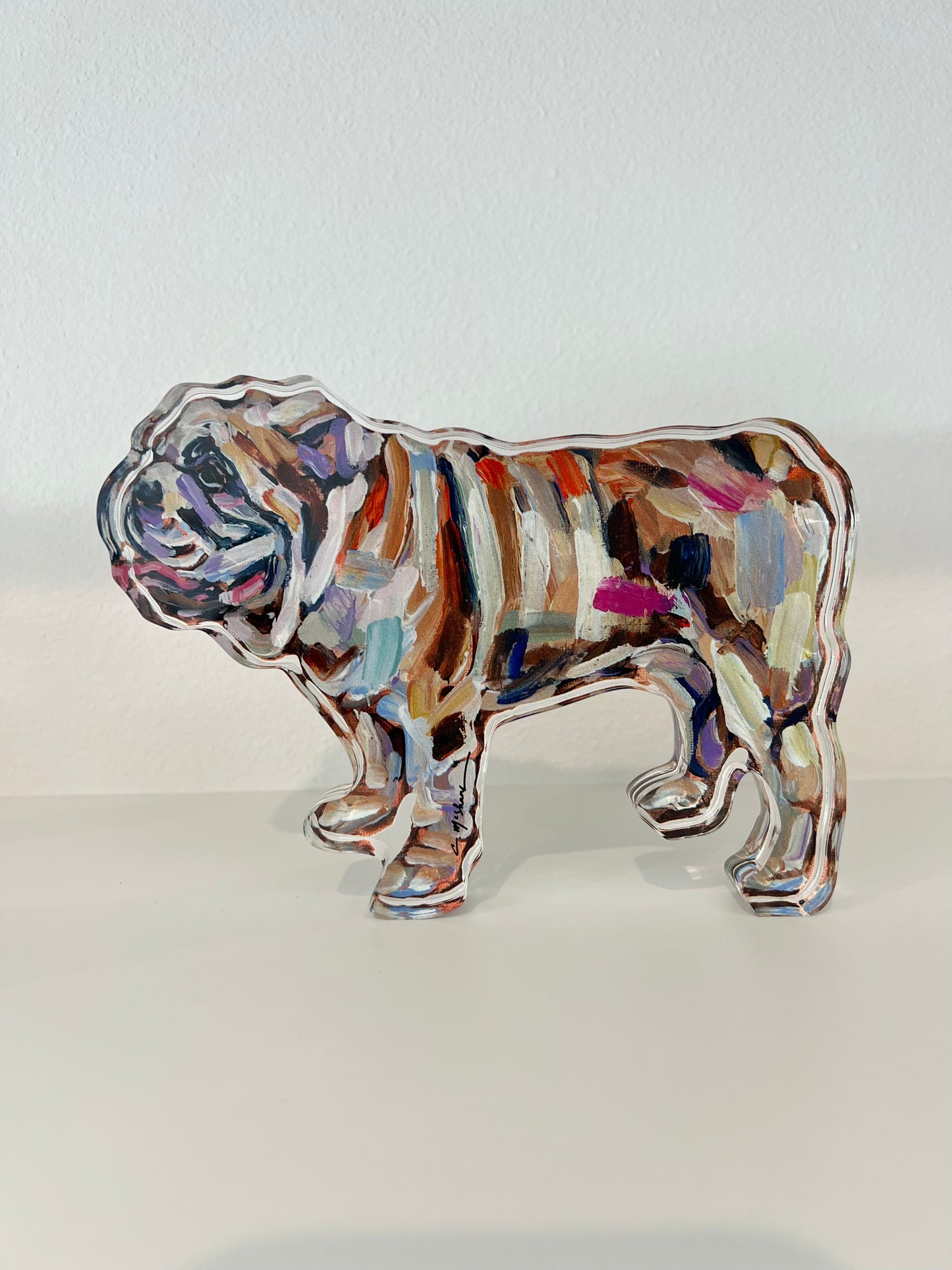 "Bulldog Abstract" acrylic