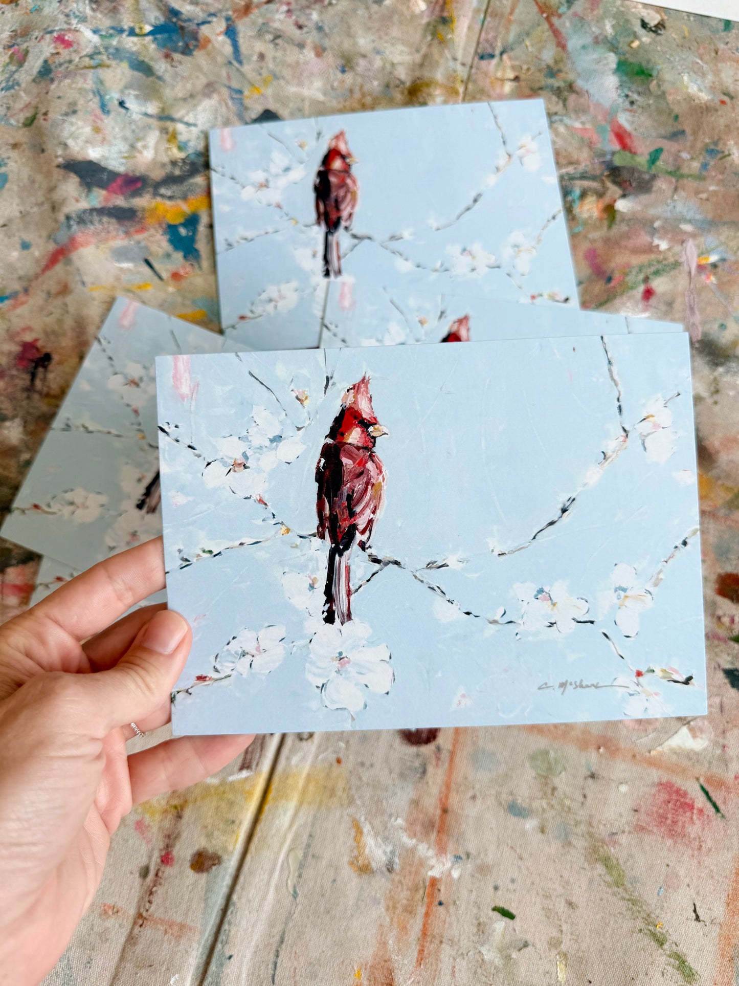 "Always With You" Cardinal 7X5 framable card stock (pack of 5)