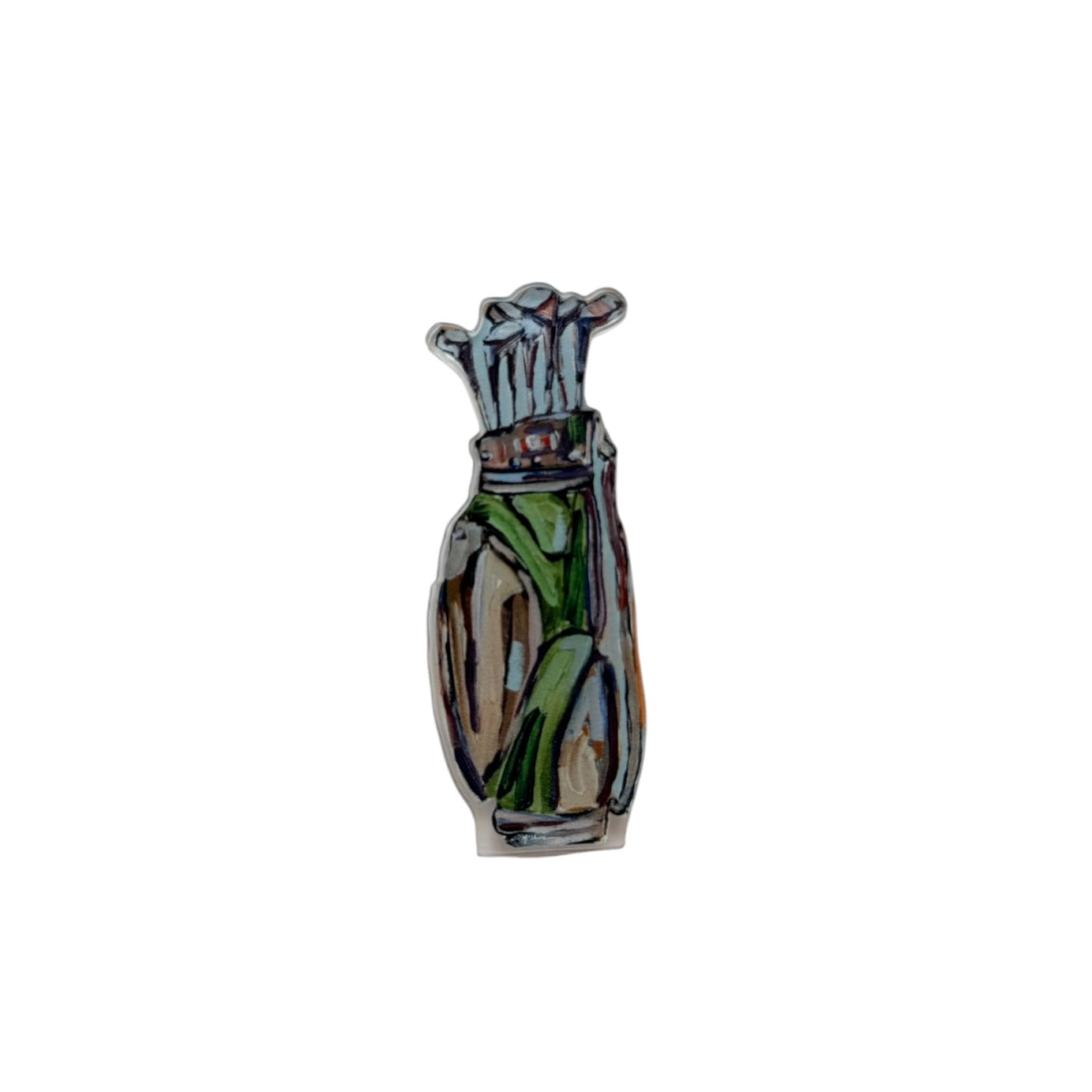 Golfing Acrylic Magnet | Interchangeable Tabletop & Refrigerator Magnet