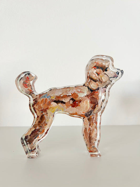 "Poodle Apricot" acrylic