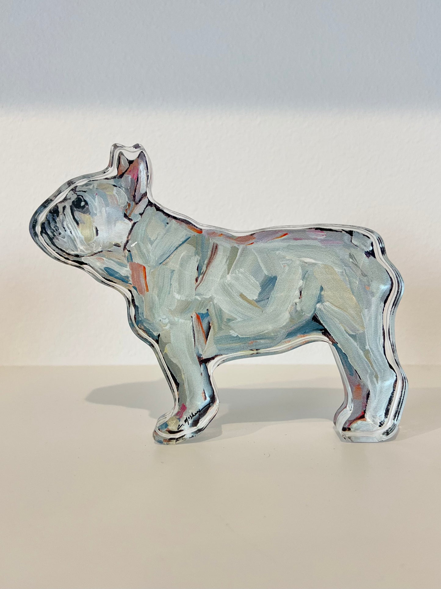 "Frenchie White" acrylic
