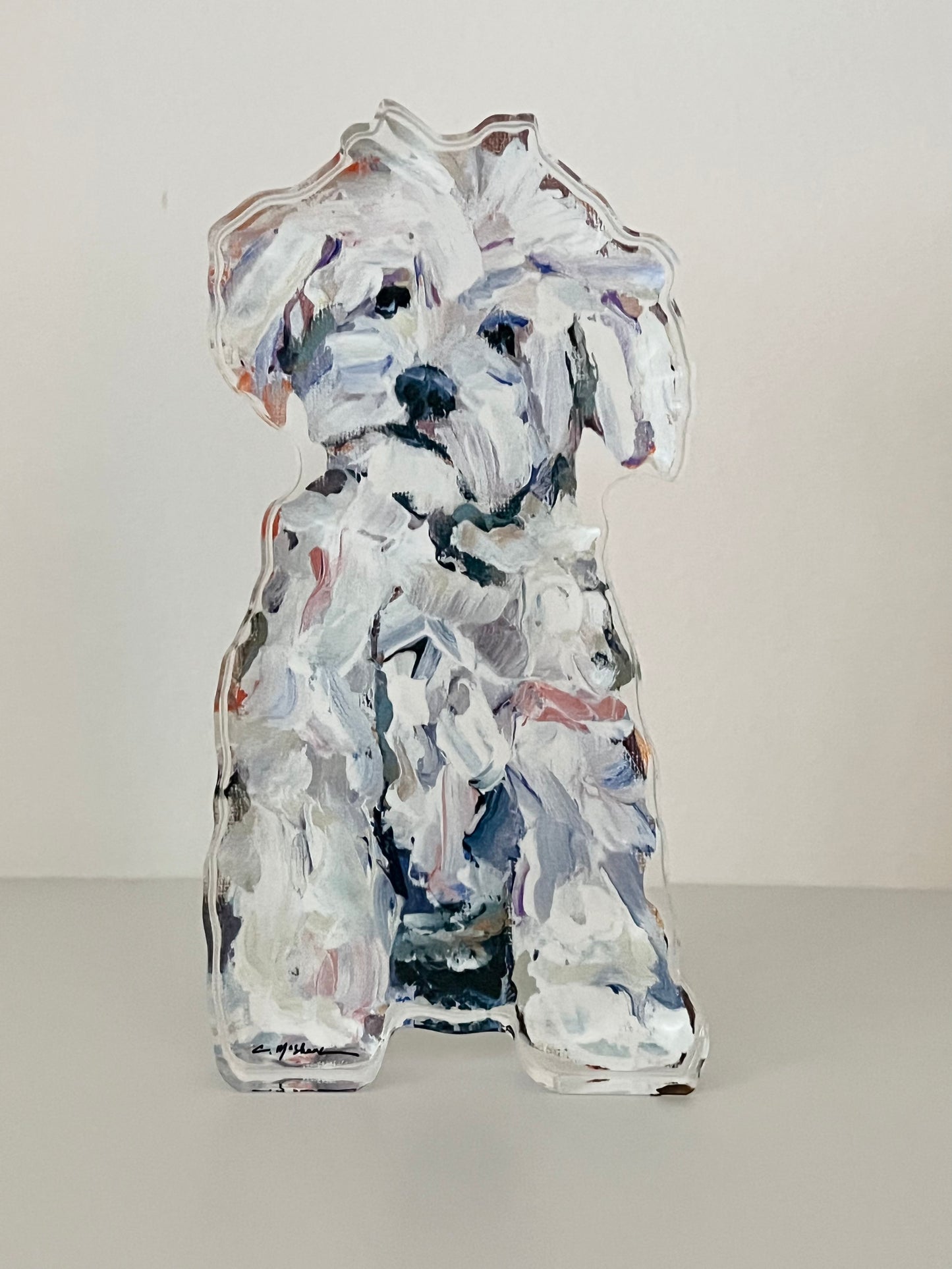"Maltipoo White" acrylic
