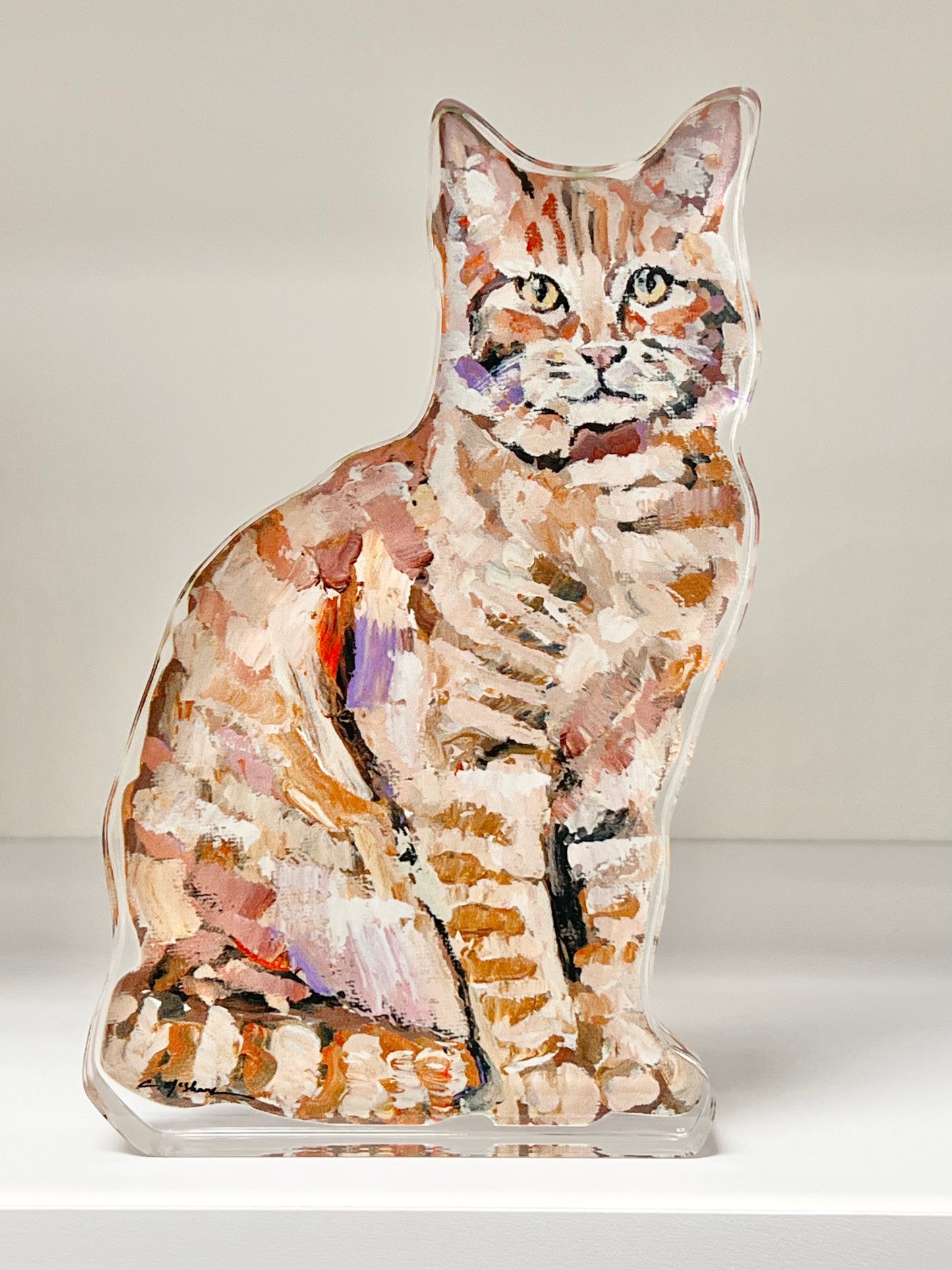 "Ginger Tabby Cat" acrylic